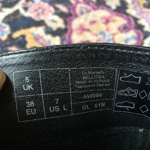 DR MARTEN Knee High High Heel Boots. Black Leather - Picture 7 of 7